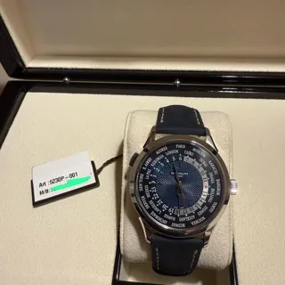 Patek Philippe World Time 5230P-001 38.5mm Platinum Blue