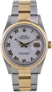 Rolex Datejust 116233-0178 36mm Yellow gold and Stainless steel White