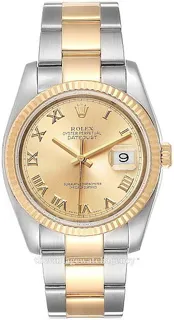 Rolex Datejust 116233-0193 36mm Yellow gold and Stainless steel Champagne