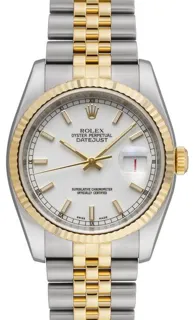 Rolex Datejust 36 116233 36mm Yellow gold and Stainless steel White