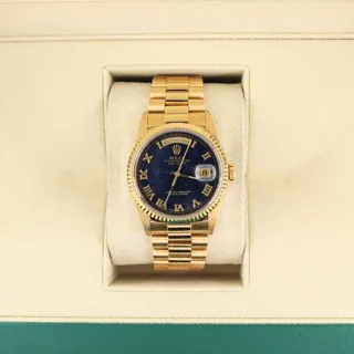 Rolex Day-Date 36 18238 36mm Yellow gold Blue