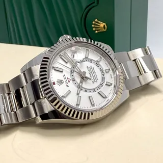 Rolex Sky-Dweller 326934-0001 42mm White gold and Stainless steel White