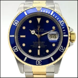 Rolex Submariner Date 16613 40mm Yellow gold and Stainless steel Purple