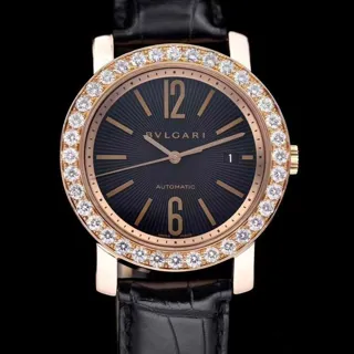 Bulgari Bulgari BBP42C5GDLDAUTO 42mm Rose gold Black