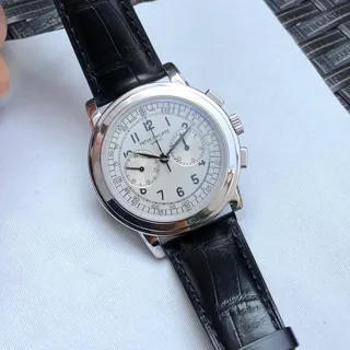 Patek Philippe Chronograph 5070G-001 42mm White gold Silver