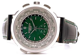 Patek Philippe World Time Chronograph 5930P-001 39.5mm Platinum Green