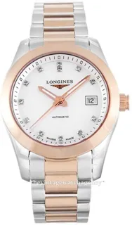 Longines Conquest Classic L2.285.5.87.7 Rose gold and Stainless steel White