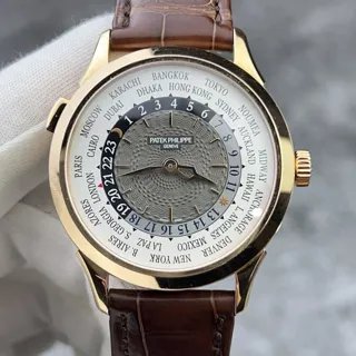 Patek Philippe World Time 5230R-012 38.5mm Rose gold White and Gray