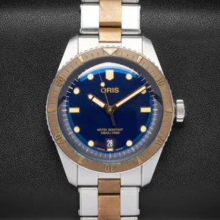 Oris Divers Sixty Five 01 733 7707 4355 40mm Bronze Blue