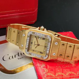 Cartier Santos 2964 27mm Yellow gold White