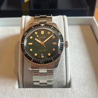 Oris Divers Sixty Five 01 733 7707 4357-07 8 20 18 40mm Bronze and Stainless steel Green