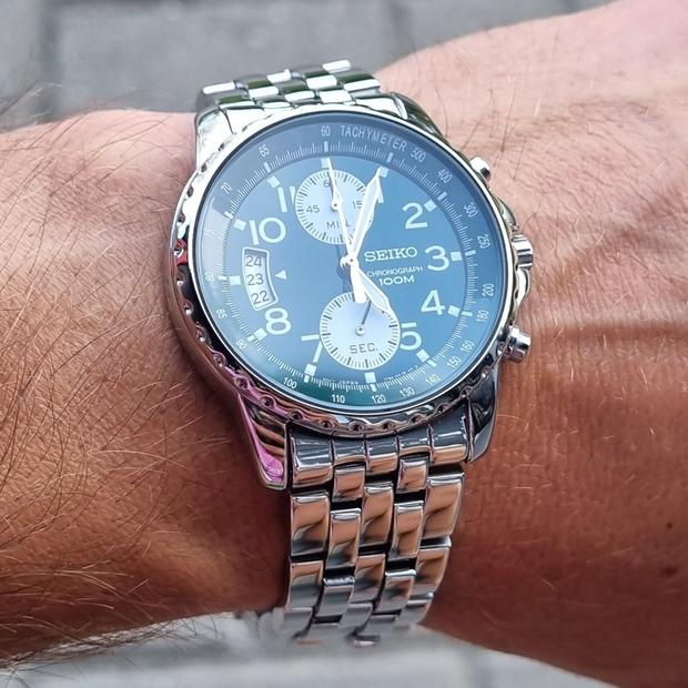 セイコー クロノグラフ 7T94-0AH0 Seiko Chronograph 7T94-0AH0 Stainless steel Green 2008