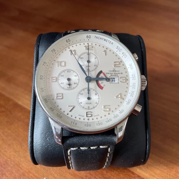 Zeno-Watch Basel P557 Stainless steel White Netherlands | Dealer