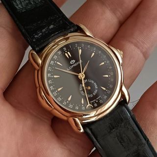 LORENZ イエロー ブラック 掛け時計 約36cm Lorenz 12052 Yellow gold Black 1989 | Dealer | EveryWatch