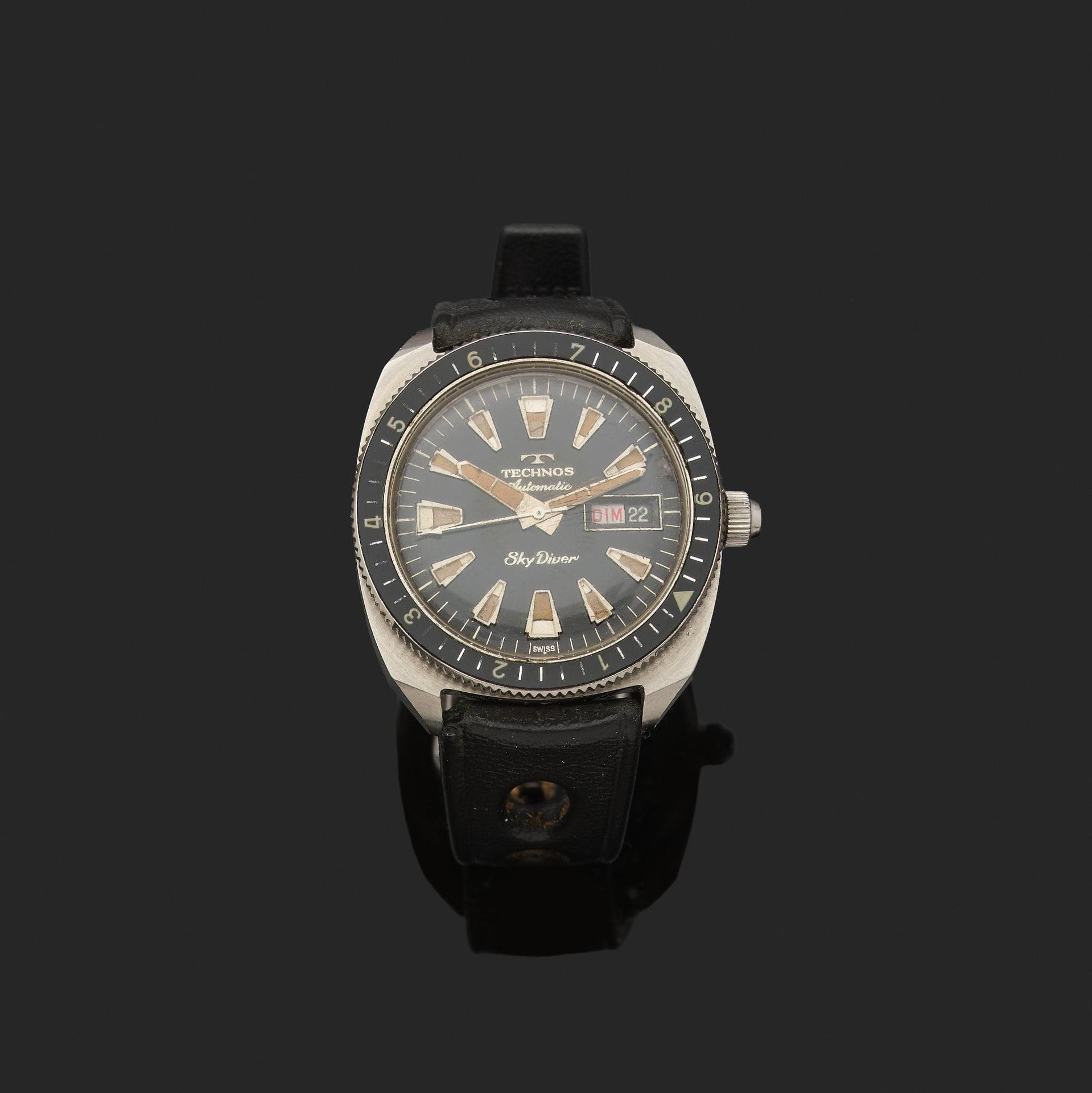Technos Kaiser Stainless steel Blue 1970 | Wristwatches | Lot 2039