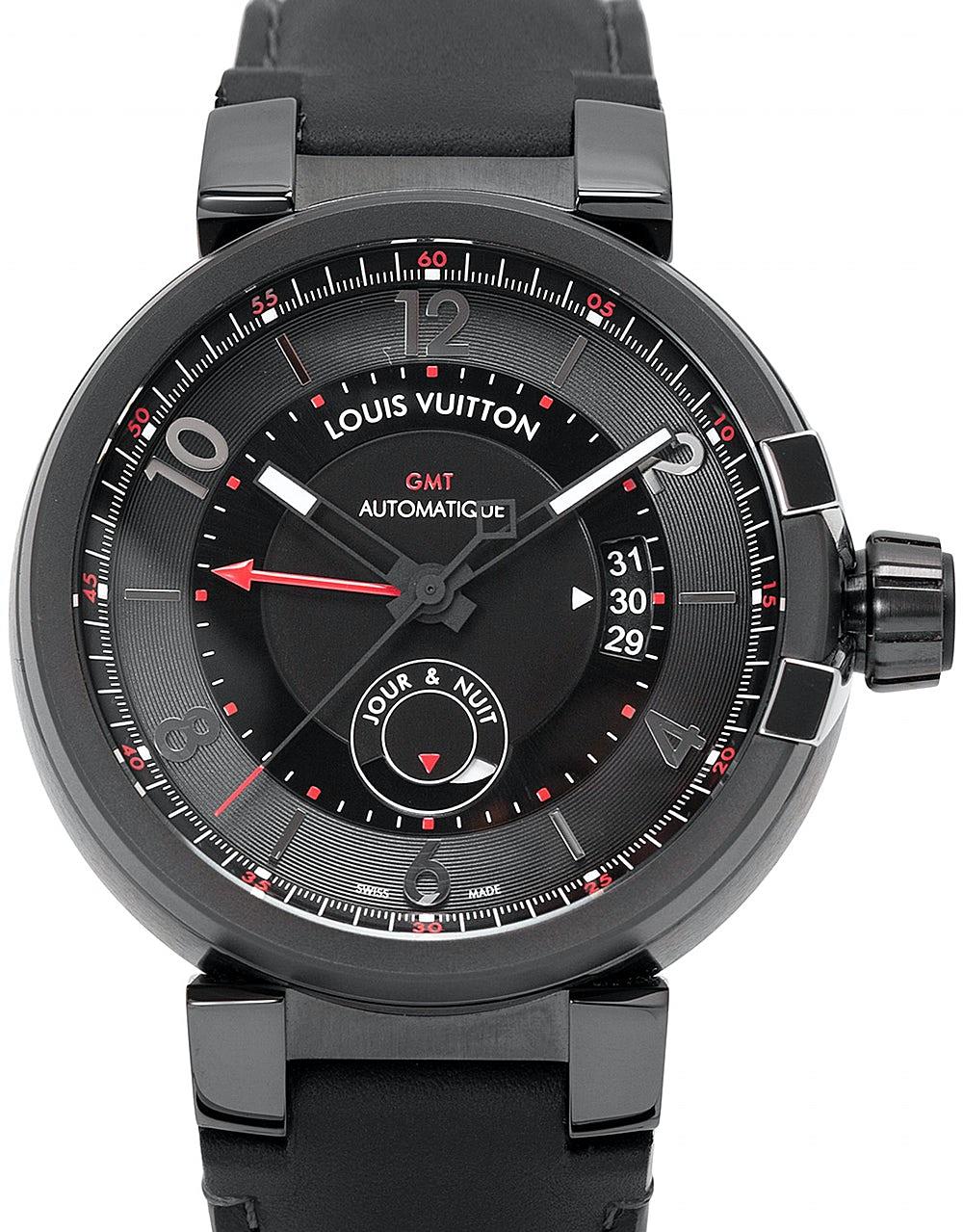 Louis Vuitton Tambour Q11590 44mm Edelstahl Schwarz