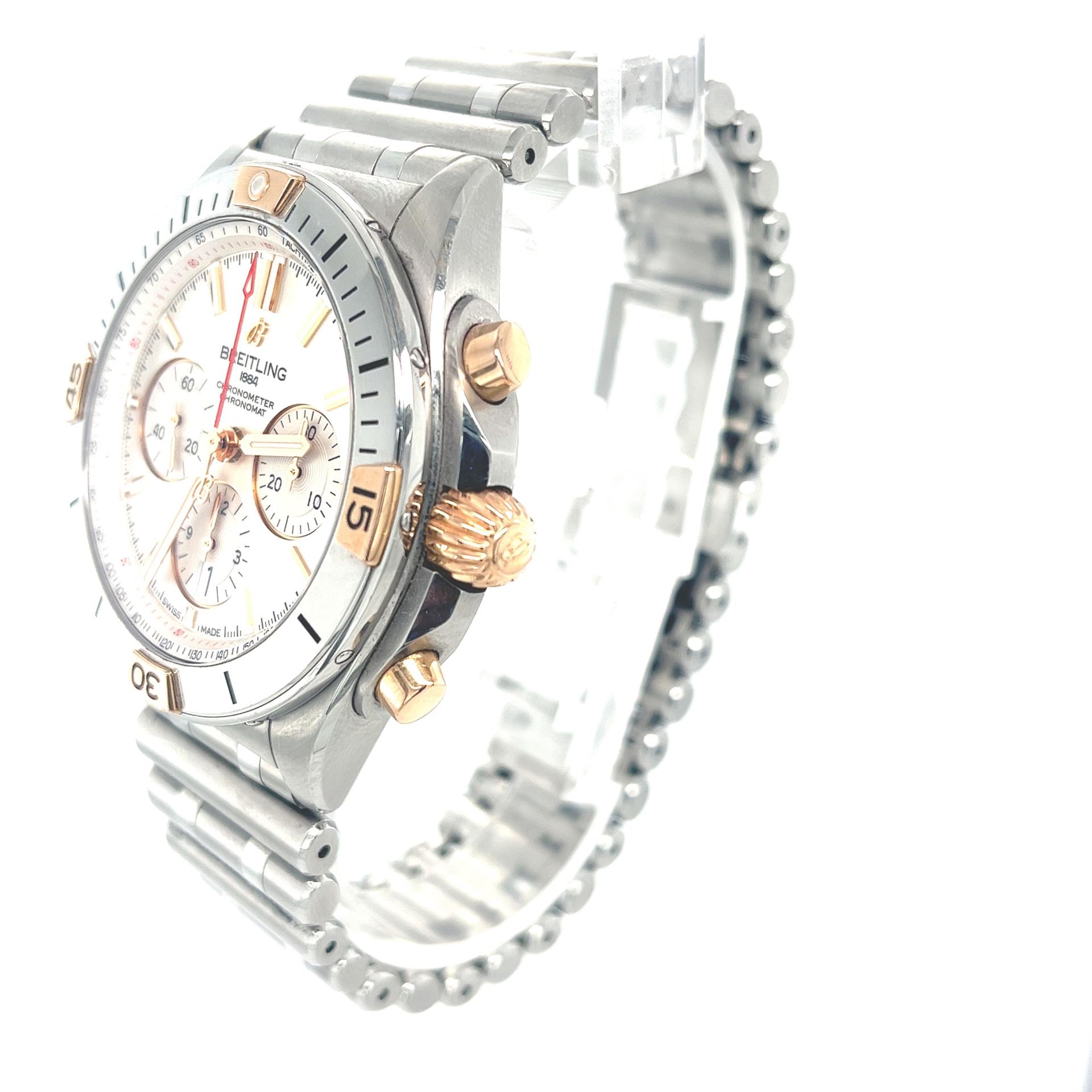 Breitling Chronomat IB0134 42mm Rose gold and Stainless steel Silver Baton 3