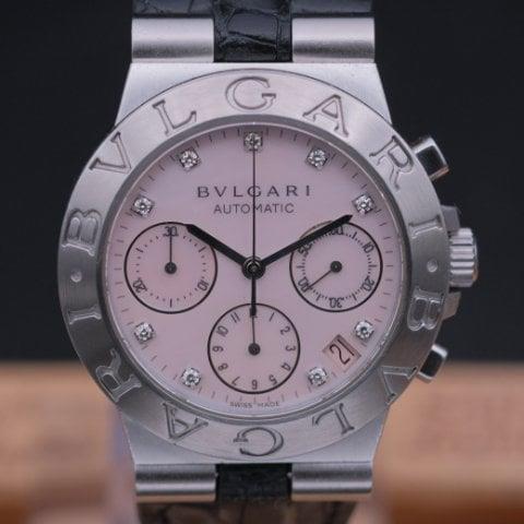 Bulgari Diagono CH 35 S 35mm Stainless steel Mother-of-pearl