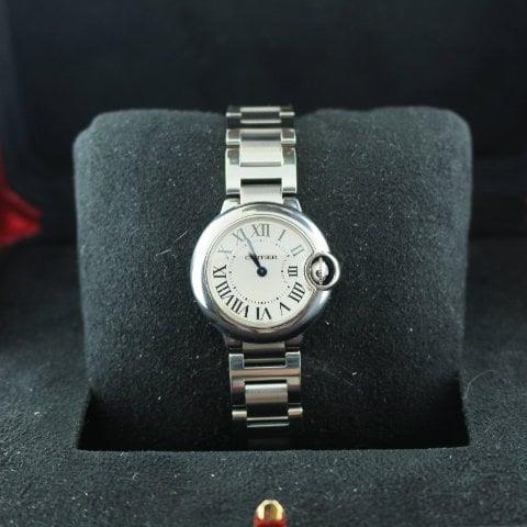 Cartier Ballon Bleu 3009 28mm Stainless steel White