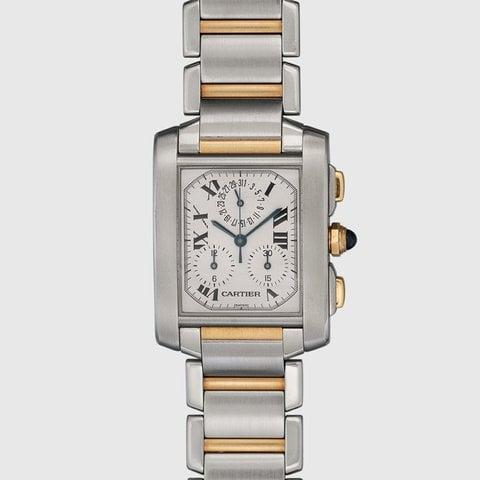 Cartier Cougar 2303 28mm Yellow gold and Stainless steel White