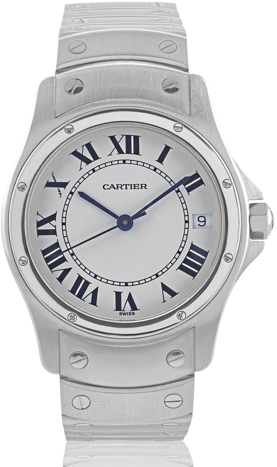 Cartier Santos 1920 33mm Stainless steel White