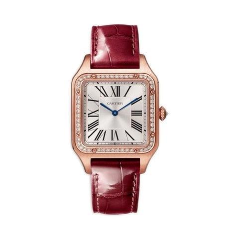 Cartier Santos Dumont WJSA0016 31mm Rose gold Silver