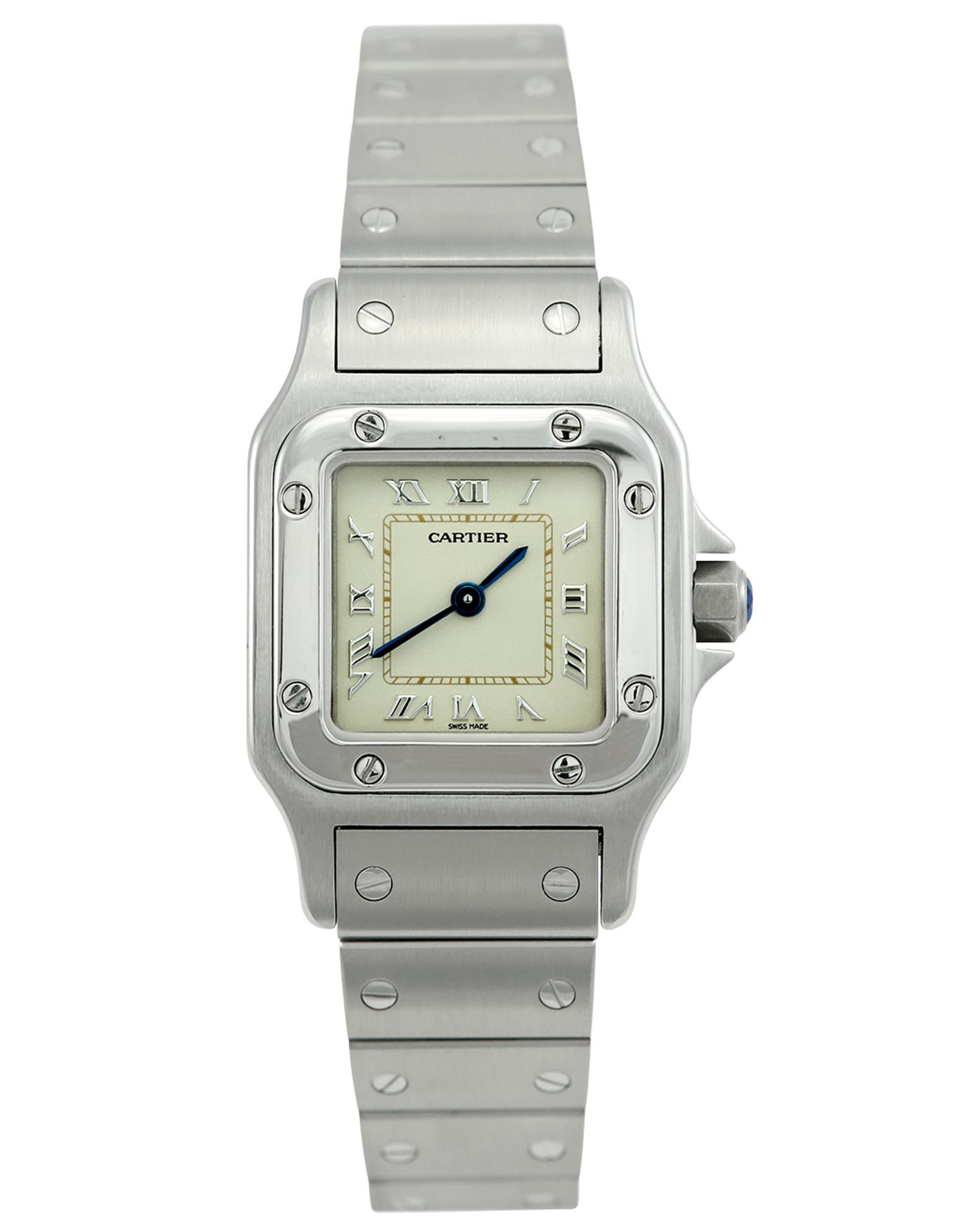 Cartier Santos Santos 23mm Stainless steel Silver Roman Numeral