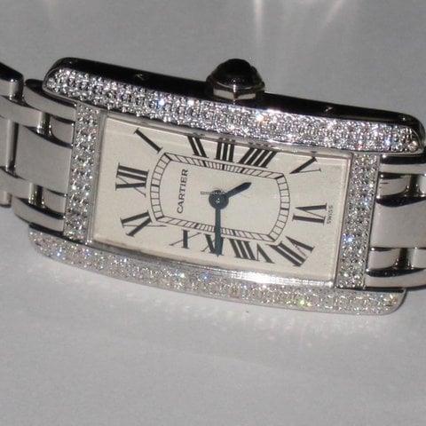 Cartier Tank 19mm White gold Silver