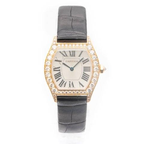 Cartier Tortue WA507031 34mm Rose gold Silver