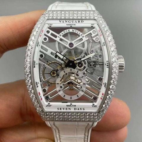 Franck Muller Vanguard V41 S6 SQT MVT NR AC NR 41mm White gold Transparent