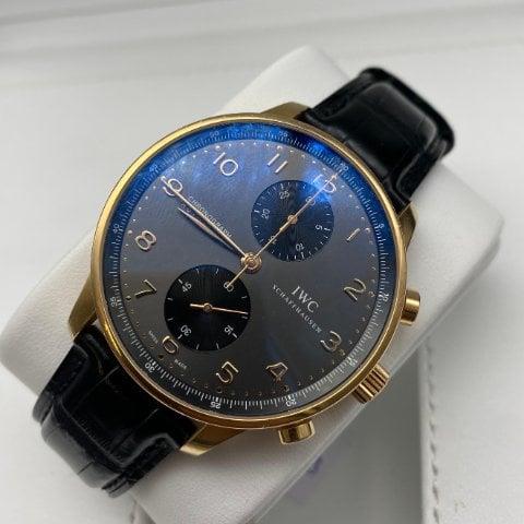 IWC Portugieser IW371482 40.9mm Rose gold Black