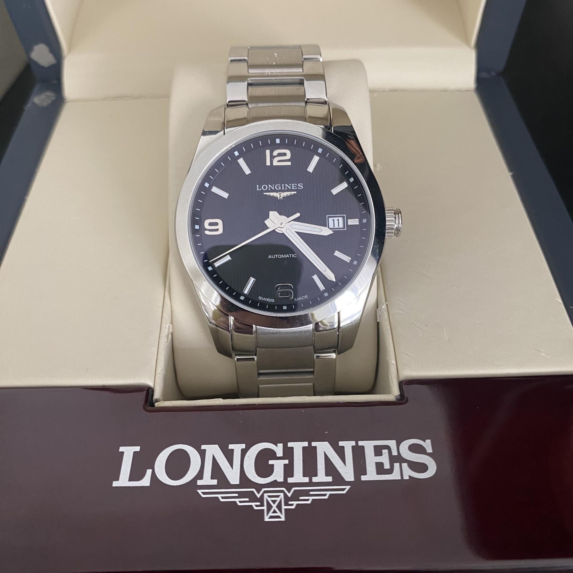 Longines Conquest L2.785.4.56.6 40mm Stainless steel Black 1