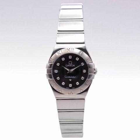 Omega Constellation 123.10.24.60.51.002 24mm Stainless steel Black