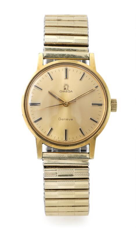 Omega Seamaster 135.070 34.5mm Yellow gold and stainless steel Champagne