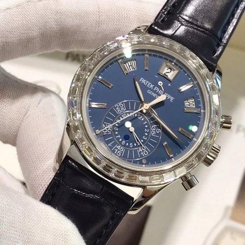 Patek Philippe Annual Calendar Chronograph 5961P-001 40.5mm Platinum Blue