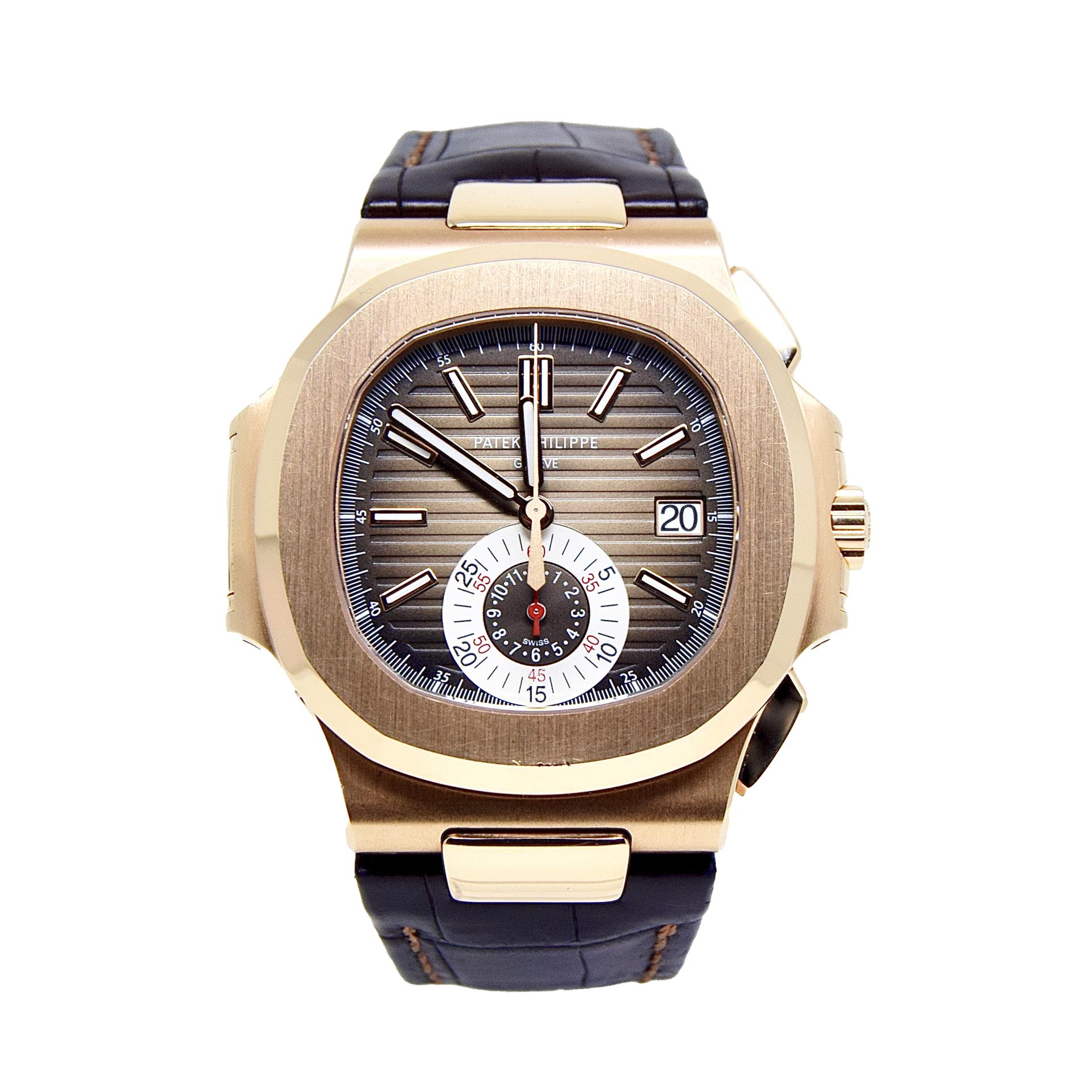 Patek Philippe Nautilus 5980R-001 40mm Rose gold Brown