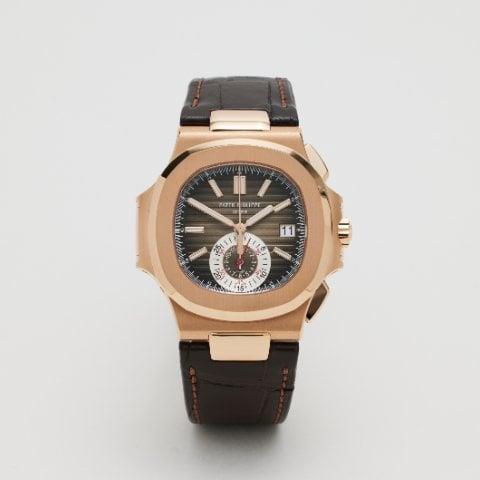 Patek Philippe Nautilus 5980R-001 40.5mm Rose gold Brown