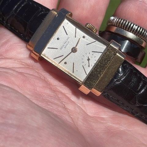 Patek Philippe Top Hat 1450 25mm Rose gold Silver