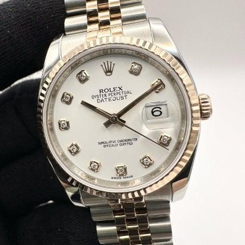 Rolex Datejust 36 116231 36mm Yellow gold and Stainless steel White