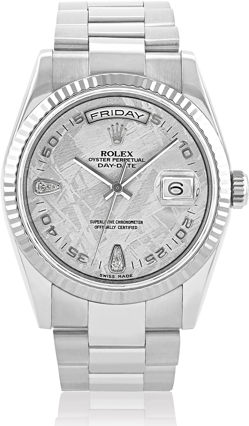 Rolex Day-Date 36 118206 36mm White gold Meteorite