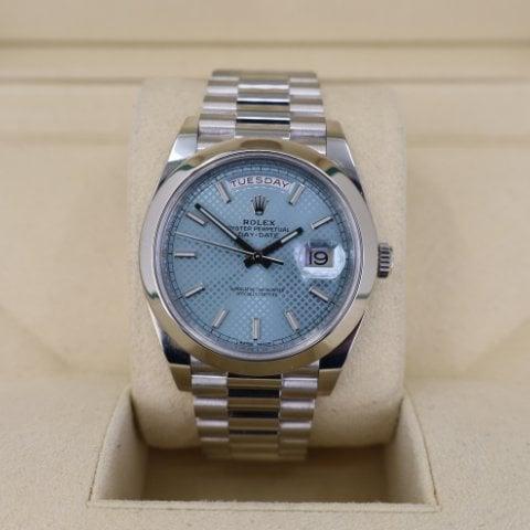 Rolex Day-Date 40 228206 40mm Platinum Blue