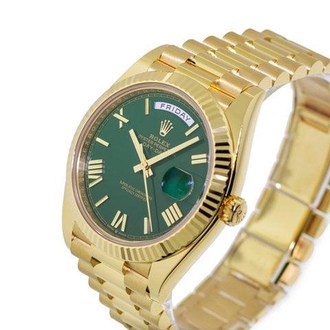 Rolex Day-Date 40 228238 40mm Yellow gold Green