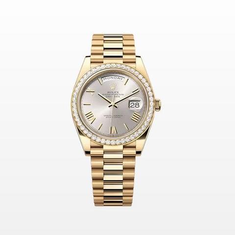 Rolex Day-Date 40 228348RBR 40mm Yellow gold Silver