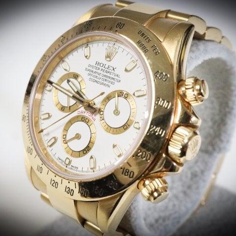 Rolex Daytona 116528 40mm Yellow gold White