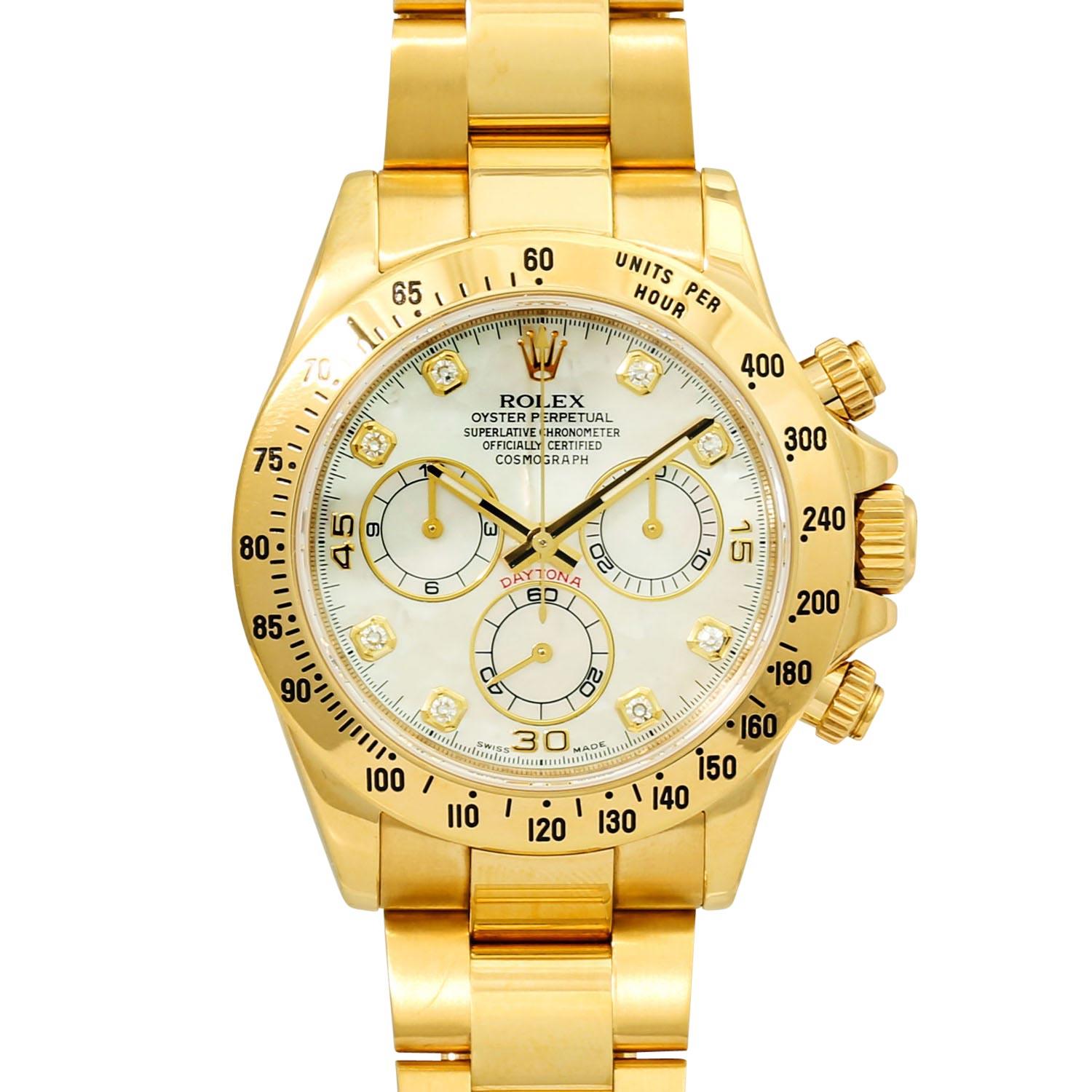 Rolex Daytona 116528 46mm Yellow gold Mother-of-pearl