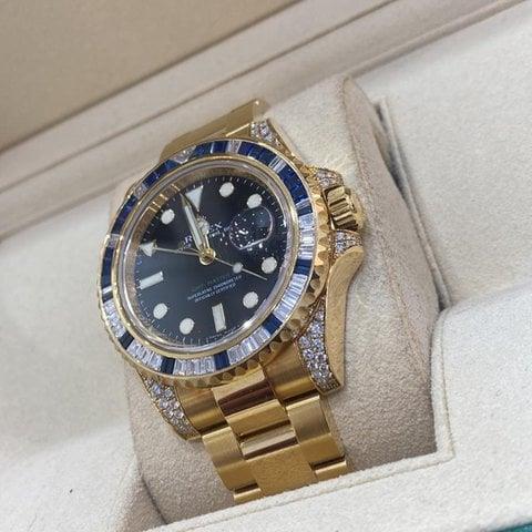 Rolex GMT-Master II 116758SA 40mm Yellow gold Paved