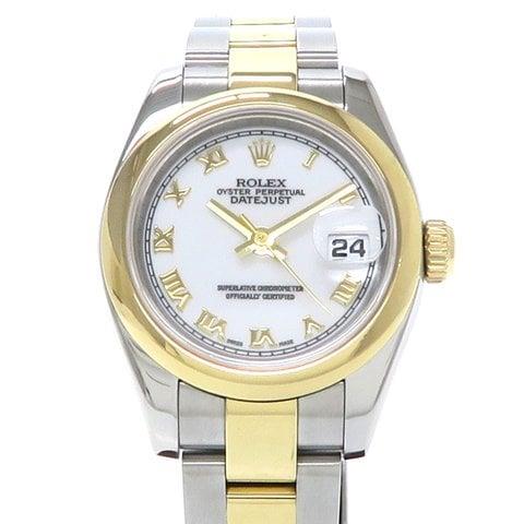 Rolex Lady-Datejust 179163 26mm Yellow gold and Stainless steel White