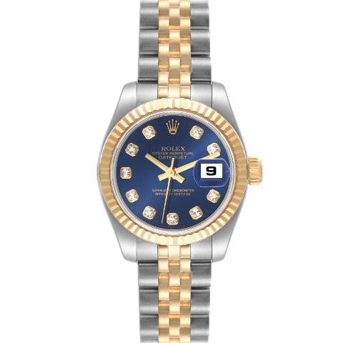 Rolex Lady-Datejust 179173 26mm Stainless steel Blue