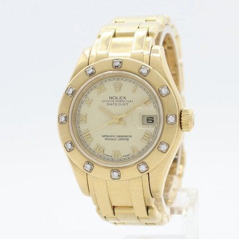 Rolex Lady-Datejust Pearlmaster 80318 29mm Yellow gold White