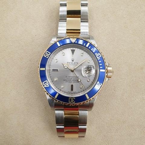 Rolex Submariner 16613 40mm Yellow gold and Stainless steel Silver